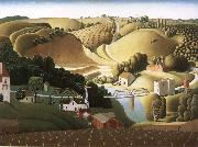 Grant Wood Stone rampart oil painting on canvas